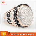 2015 new arrival Guangzhou factory wholesale micro pave setting 925 sterling silver ring Turkey mens